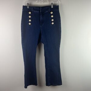 Generation Love Jeans Blue Dark Wash High Rise Sailor 30x25 Cropped Amrah